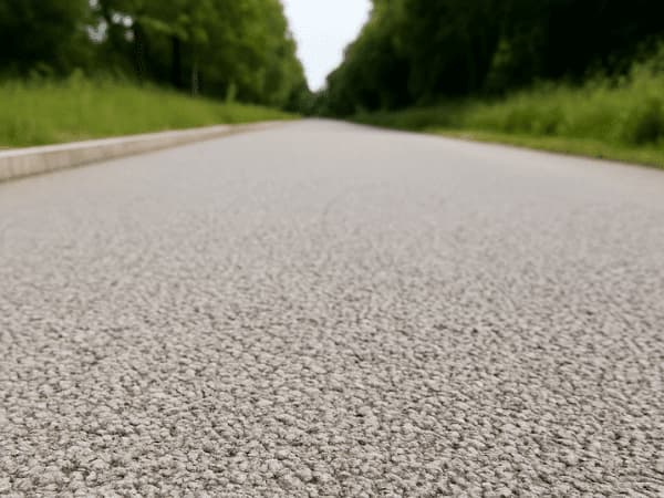 Pavimentazione in asfalto ecologico drenante di colore chiaro