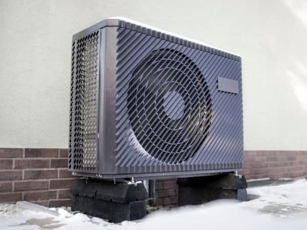 pompa di calore in primo piano