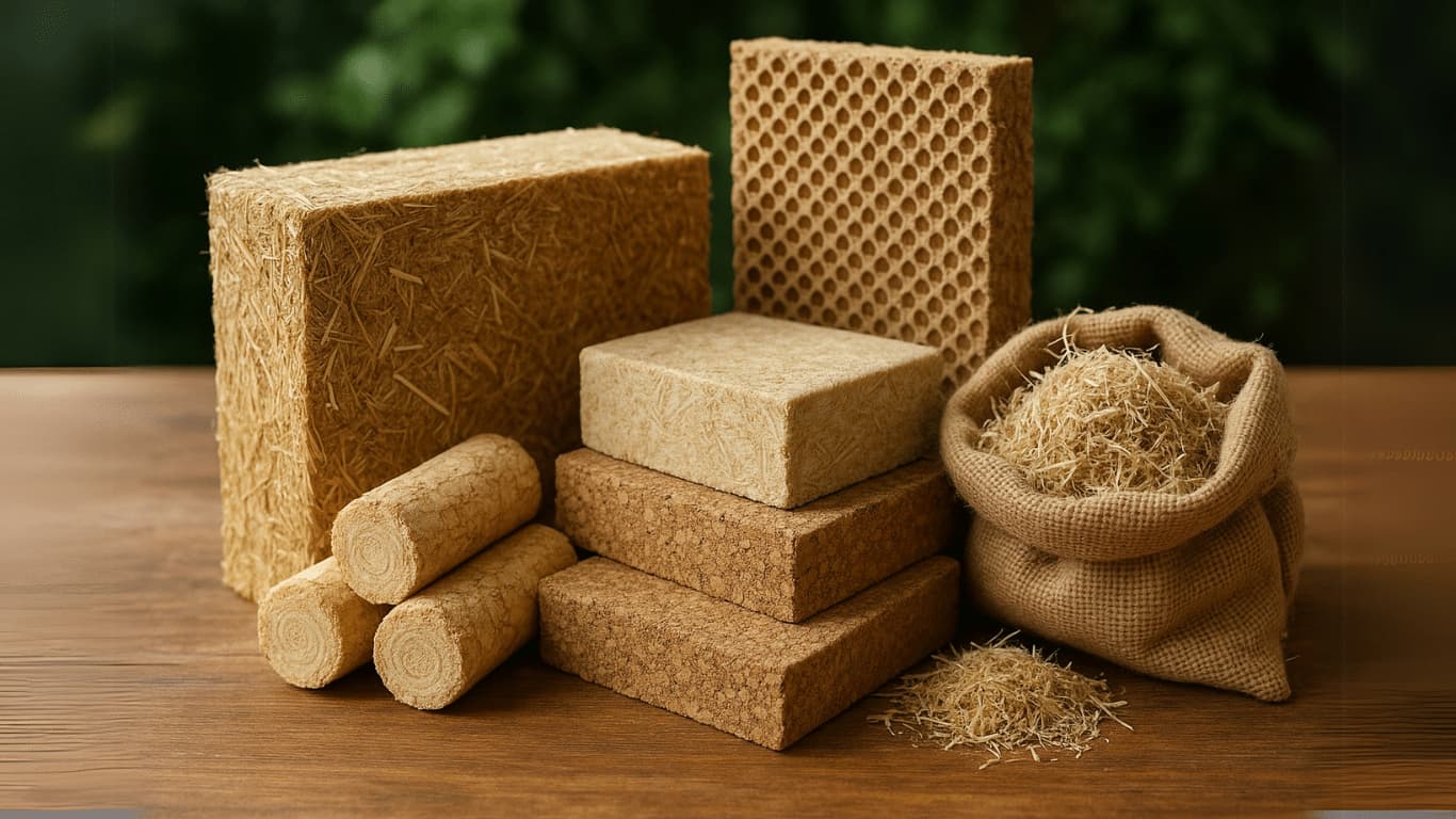 materiali per la bioedilizia in primo piano