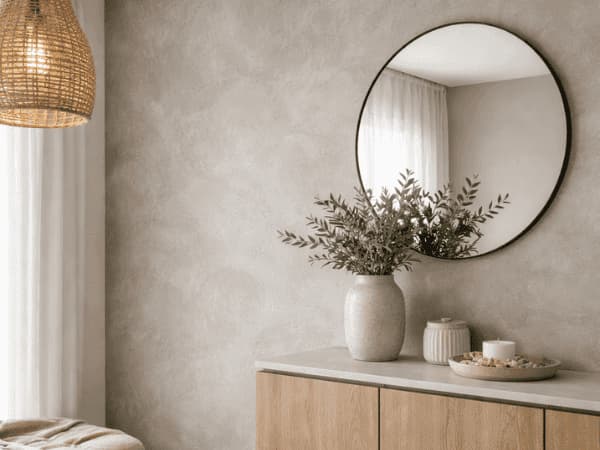 Microcemento su parete: finitura decorativa moderna, perfetta per ambienti minimal e di design
