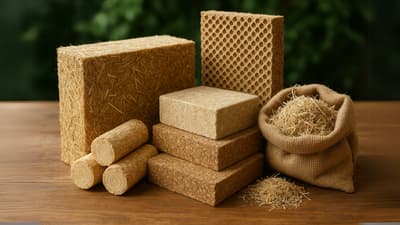 materiali per la bioedilizia in primo piano
