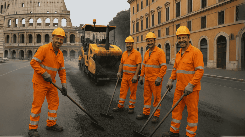 asfaltatura stradale a roma