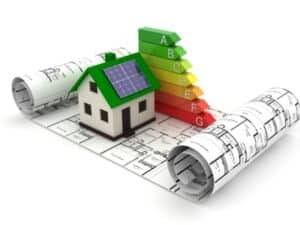 Progetto architettonico di una casa passiva con classificazione energetica elevata.